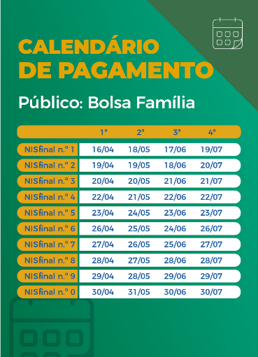 calendário bolsa família