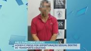 PM conduz suspeito de importunação sexual em ônibus contra duas mulheres, em SL