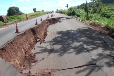 pista danificada