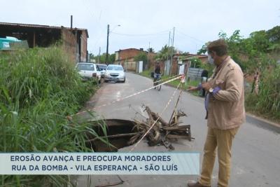 Cratera ameaça moradores da Vila Esperança