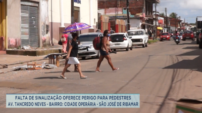 Falta de sinalização e faixa de pedestre tem preocupado moradores de São José de Ribamar