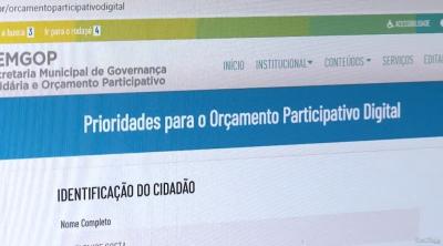 Programa Orçamento Participativo Digital acaba no sábado (31)