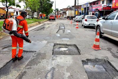 Prefeitura avança na ação de tapa-buracos em São Luís 