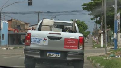 Ação de nebulização de combate mosquito Aedes Aegypt