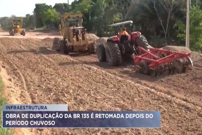 Santa Rita: obras de duplicação da BR-135 são retomadas