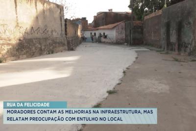 Moradores aguardam finalização de obra na  Rua da Felicidade