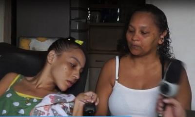 Mãe faz apelo por ajuda para filha com paralisia cerebral