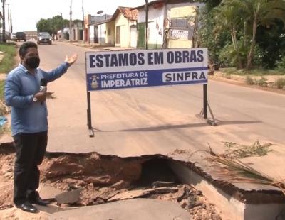 Cratera é motivo de reclamação em Imperatriz; confira