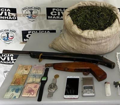 Dupla é presa com mais de 2 kg de maconha em Santa Luzia 