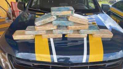 Açailândia: PRF apreende 13kg de pasta base de cocaína