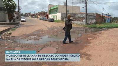 Moradores reclamam de infraestrutura no Parque Vitória