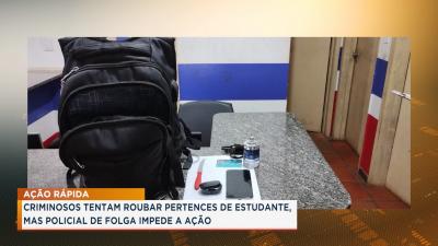 Suspeitos tentam roubar estudante e PM de folga impede a ação 