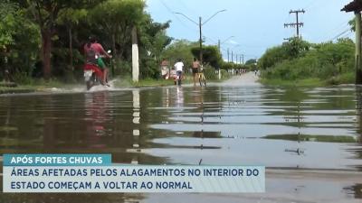 Áreas afetadas por alagamentos no interior do MA começam a voltar ao normal