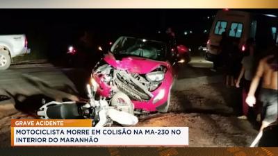 Anapurus: motociclista morre em colisão na MA-230