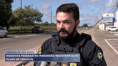 São Pedro: rodovias federais no Maranhão registram alto fluxo de veículos