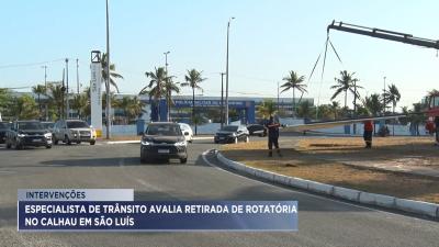 "Trânsito Livre" inicia obras na rotatória da PM, no bairro Calhau