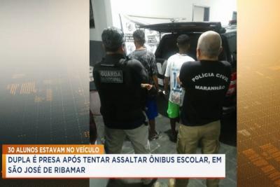 Dupla é presa por suspeita de tentativa de assalto em ônibus escolar