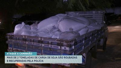 Polícia recupera carga de soja roubada na BR-135