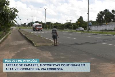 Apesar de radares, motoristas continuam em alta velocidade na Via Expressa