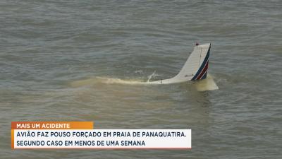 Caso avião faz pouso forçado em praia de Panaquatira