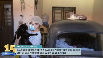 Balanço Geral volta à casa de protetora de animais que sonha em ter a casa própria