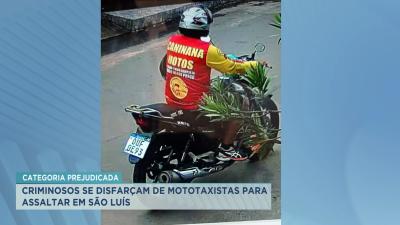 Disfarçados de mototaxistas, suspeitos cometem assaltos em São Luís