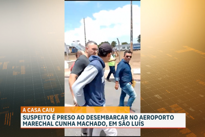 Suspeito de integrar organização criminosa é preso minutos após pousar no aeroporto de São Luís