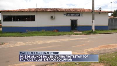 Pais de alunos protestam por falta de aulas em escola do Paço do Lumiar