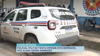 PM tenta impedir ato criminoso e é agredido com pedradas, na Cidade Operária