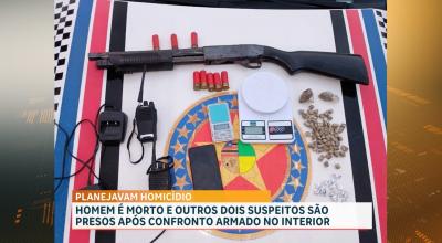 PM apreende arma de fogo, drogas e veículos roubados no interior do Estado