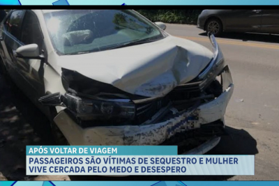 Passageiros são vítimas de sequestro em táxi na BR-135