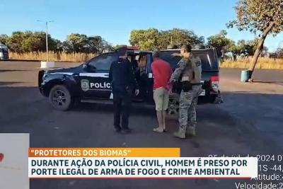 Homem é preso com arma de fogo e 30 kg de carne de animais silvestres no Parque Estadual do Mirador