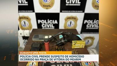 Presos suspeito de homicídio em praça de Vitória do Mearim