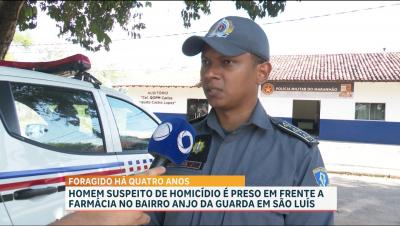 Suspeito de homicídio é preso em farmácia, no bairro Anjo da Guarda, em São Luís