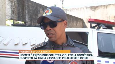 PM conduz suspeito de violência doméstica no bairro Parque Jair