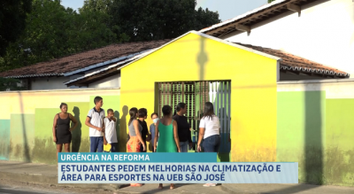 Professores e estudantes da UEB São José em São Luís realizam manifestação solicitando melhorias 