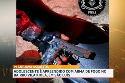 PM apreende arma de fogo com adolescente na Vila Kiola