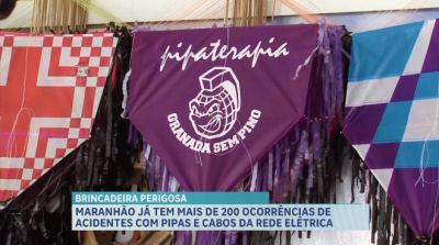 Maranhão registra mais de 200 ocorrências de acidentes envolvendo pipas em rede elétrica