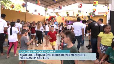 Ação solidária beneficia cerca de duzentas crianças no bairro Jordoa, em São Luís