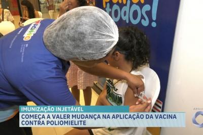 Começa a valer mudança na aplicação da vacina contra poliomielite