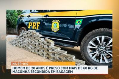 PRF apreende mais 60kg de maconha na BR-010 no Maranhão