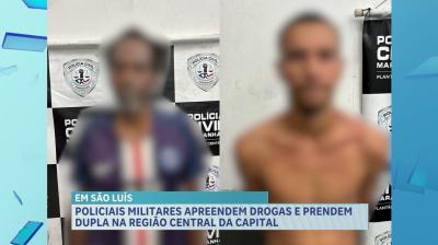 PM conduz dupla suspeita de tráfico de drogas em São Luís