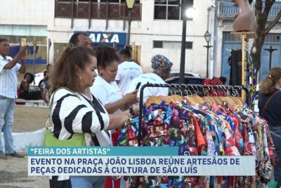 Evento na Praça João Lisboa reúne artesãos de peças dedicadas à cultura de São Luís 