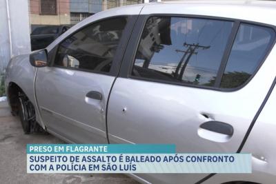 Suspeito de assalto é baleado após confronto com a polícia em São Luís