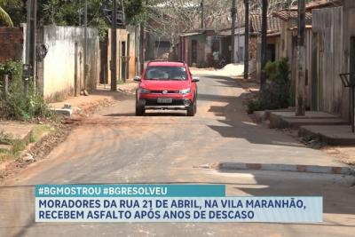 Após reportagem do Balanço Geral, rua do bairro Vila Maranhão recebe pavimentação