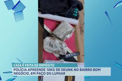 Polícia apreende 10kg de Skunk no bairro Bom Negócio, em Paço do Lumiar