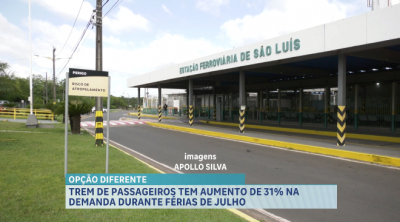 Trem de passageiros tem aumento de 31% durante período de férias 