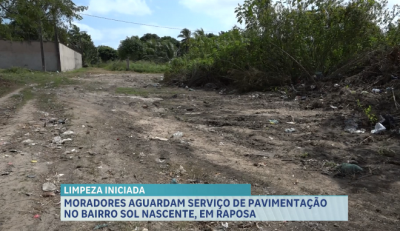 Moradores aguardam pavimentação do bairro Sol Nascente em Raposa