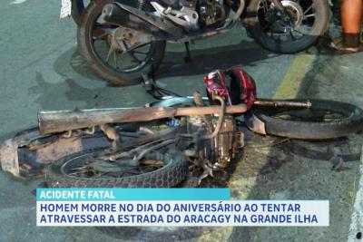 Homem morre atropelado por motocicleta irregular na Estrada do Araçagy