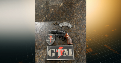 Polícia Militar apreende uma arma de fogo e três munições intactas durante operação
